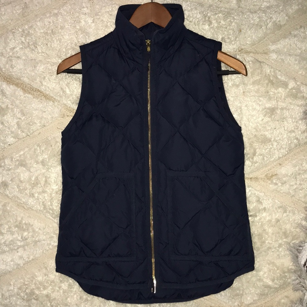 J. Crew Navy Blue Quilted Vest